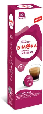 Gimoka Mezcla de Café Espresso Intenso, intensidad 9/10-80 Cápsulas - Compatibles con Máquinas de Café Caffitaly Y Tchibo Cafissimo - Producido en Italia - 8 paquetes de 10