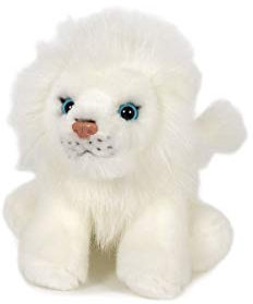 Trigon Stofftier Löwe, weiß, 13 cm Kuscheltier Plüschtier, Wildtier Zootier Raubkatze