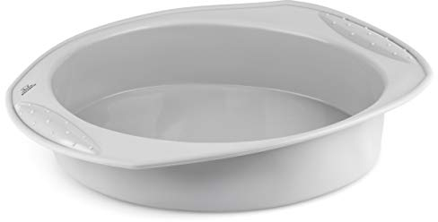 Backefix Backform rund 22cm Ø Kuchenform Silikon rund | antihaftend ohne einfetten flexibel, für Tortenboden oder als Auflaufform | altbewährt, gesund, BPA-frei, lebensmittelecht | grau