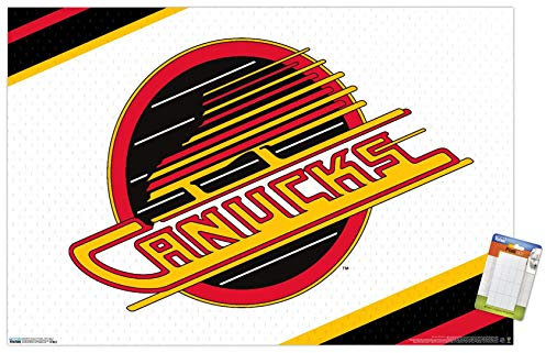 Trends International NHL Vancouver Canucks – Retro Logo 19 Wandposter, 37,4 x 56,8 cm, Premium-Poster und Passepartout