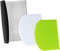LUTER Corne Pâtisserie - Coupe-pâte Grattoir a Pâte en Plastique pour Cuisine, Pâtisserie, Crêpe (Vert+Blanc+Argent)