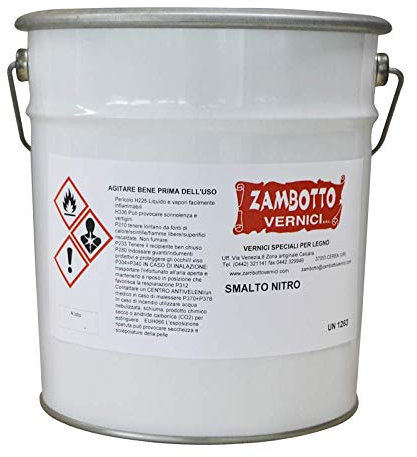 ZAMBOTTO VERNICI Smalto Nitro RAL Satinato (25L, RAL 7000 - Grigio)