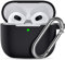 Ouwegaga Cover per Airpods 3, Silicone Custodia per Airpods Terza Generazione 2021, Protezione Completa del Corpo Cover Compatìbile con Apple Airpods 3 Case, con Moschettone, Nero