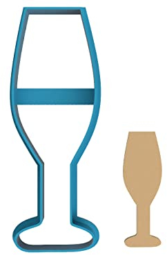 Champagne Glass - Cookie Cutter / Sugar Cookie / Fondant / Clay (1453)