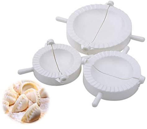 3Pcs Dumpling Mould Set Pastry Press Maker DIY Kitchen Tool White