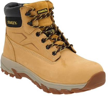 STANLEY Tradesman Men's Leather, Steel Toe, Safety Work Boot Honey UK8 (EU42)