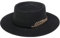 JK Home Femme Chapeau de Paille Panama Large Bord avec Boucle Capeline Eté Anniversaire Camping Plage Noir
