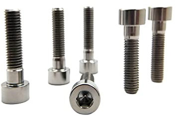 Rison Lot de 5 boulons en titane DIN912 M8 x 1,25 x 35 mm