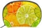 Kosmetiktaschen Make-up-Taschen für Frauen, kleine Make-up-Taschen ReisetaschenLimetten Orangen Frucht