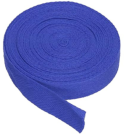 PATIKIL Baumwollband Baumwolle Gurtband 20mm x 9m, Schrägband Baumwoll Nahtband Köperband Saumband Einfassband Stoffband Webband zum Nähen für DIY Basteln Stricken Verpackungen, Dunkelblau
