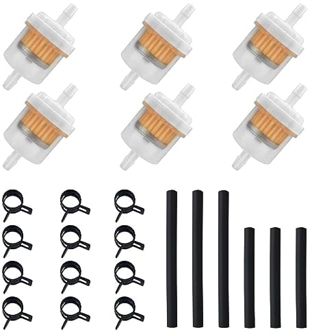24 Stk Motorrad Benzinschlauch Kit, Kraftstofffilter Benzinfilter, Inline Kraftstofffilter Leitung, 10cm/15cm Kraftstoffleitung, Universal Gasöl Flüssigkeitsfilter für Rasenmäher, Auto Motorrad