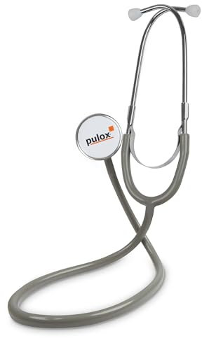Pulox Flachkopf-Stethoskop Grau