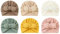 Maeau 6 Stück Baby Turban Hüte Mädchen Jungen 0-6 6-12 12-18 Monate Turban Mütze Baumwolle Knoten mit Schleifen Neugeborene Rosa Weiß Beanie Hut Kleinkind Grün Babymütze Unisex Printemps Automne Khaki