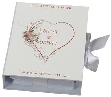 Personalised Wedding Planner Organiser Binder Engagement Gift Rose Gold Heart