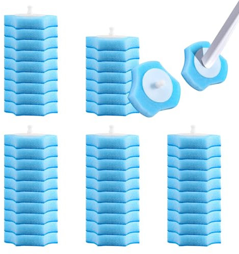 Caoruiy Disposable Toilet Cleaning System Disposable Toilet Flushable Refill Brush Flushable Refills - 48 Refills