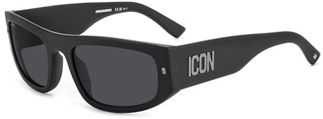 DSQUARED2 Herren Icon 0016/S Sonnenbrille, Mattes Schwarz, 57