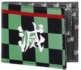 Demon Slayer Tanjiro-Portefeuille pour Homme, Multicolore, 2 x 12 cm