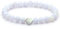 Echtes Blauer Spitzenachat Edelstein Armband mit 6mm Perlen und Edelstahlherz - verschiedene Längen - Heilstein Schutzstein Talisman Glücksbringer Geschenk (Bl. Spitzena., 18CM)
