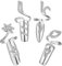 AYV Lot de 4 Bague à Ongles,Bague Faux Ongles,Bagues à Ongles Pour Nail Art,Bijoux pour Femme,Bagues à Ongles Tendance pour Femme,Bout De Doigt En Strass Anneau,Réglable,Argento