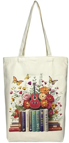 YUNKIDAGLOBAL TS Album Inspirierte Tragetasche Damen,Canvas-Tragetasche für Sänger Fans.Perfektes Geburtstags-und Valentinstagsgeschenk. Aesthetic Leinentasche Geschenk Musikliebhaber