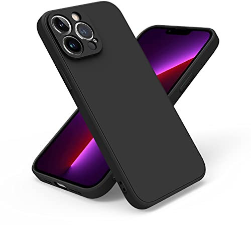 Tobfit Funda para iPhone 13 Pro MAX, Carcasas Silicona Premium, Protección Completa Lente Cámara, Funda Protectora Resistente Arañazos y Caídas para iPhone 13 Pro MAX, Negro