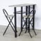 DUPI Conjunto de Mesa de Cocina Bar | Moderna con 4 Estantes | Funcional para Almacenar | Práctica con Taburetes Plegables | Tamaño ‎120 x 40 x 87 cm | Metal y Madera | Taupe/Negro,