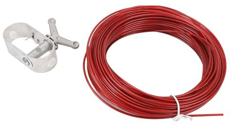 Kikumi Treuil de couverture de piscine en alliage d'aluminium plaqué zinc 50 m pour piscines hors sol