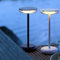 Lightbox LED Tischlampe für Innen & Außen | 22 cm Höhe, Ø 11 cm | schwarze Outdoor Tischleuchte mit Touch-Dimmer | mobil/kabellos/portable | per USB aufladbar/Akku | 200 lm & 3000 Kelvin