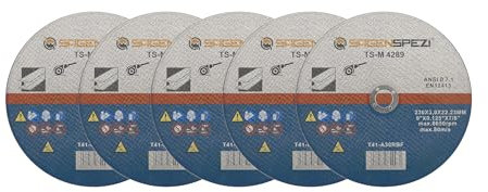5x Sägenspezi Kunstharz-Trennscheiben 230 x 3 x 22,23 mm für Metall & Stahl - Winkelschleifer