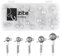 Zite Fishing Screw-In Jigkopf Sortiment | 25 Stück in Sortierbox | 5g, 7,5g, 10g, 15g, 20g | Spiral-Jigköpfe mit Doppel-Öse & Jig-Kopf | Perfekt für Barsch, Zander, Hecht & Wels (Blei)