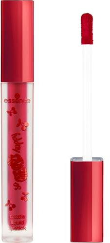 essence SO CHERRY happy matte liquid lipstick, Nr. 01, Rot, sofortiges Ergebnis, matt, vegan, ölfrei, ohne Parabene, ohne Mikroplastikpartikel, 1er Pack (4ml)
