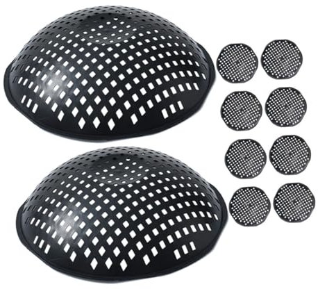 TOYANDONA 10pcs Flowerpot Bottom Mat and Mesh Pad Set for Bonsai and Succulent Pots, Plastic Plant Pot Base Pad with Drainage Holes, Planter Accessory for Indoor and Outdoor Gardening