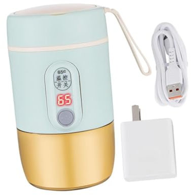 Générique Bouilloire de USB pour Réchauffer L'eau, Capacité 500 Ml avec Réglage de Température, beige