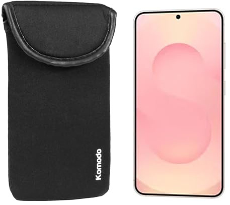 KOMODO Neoprene Phone Case for Galaxy S25 (For Samsung Galaxy S25+) Black | Suitable for Apple iPhone, Samsung Galaxy and Google Pixel devices, Soft material, Padded for smartphone protection