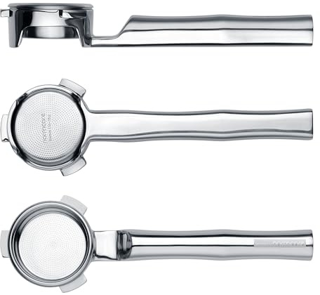 Normcore 54mm All Stainless Steel Bottomless Portafilter Fits Breville Sage | Unibody Handle Design, 180° Lay-Flat Base, CNC-Machined Body, High Extraction Basket, Puck Screen Included, 200 Paper Filters