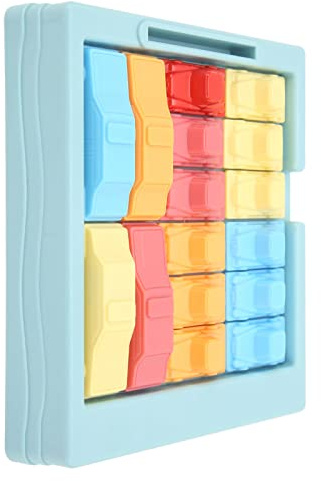 TARSHYRY Auto-Logik-Puzzlespiel für ab 3 Jahren, Lernspielzeugset, ABS-Material, Traffic Slider Challenge, Denksportspiele, Lernspielzeug für