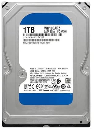 XJEDFTOZD Disco rigido desktop PC da 1 TB WD10EARZ Disco rigido HDD SATA da 3,5 pollici 5400 giri/min for archiviazione PC