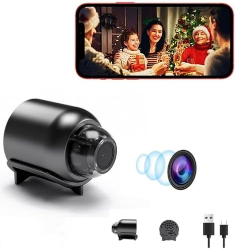 LaoZiYao Mini Hidden Camera 1080P Full HD Hidden Camera - Portable Small Nanny Cam with Night Vision - Covert Security Camera for Home/Office/Indoor/Outdoor