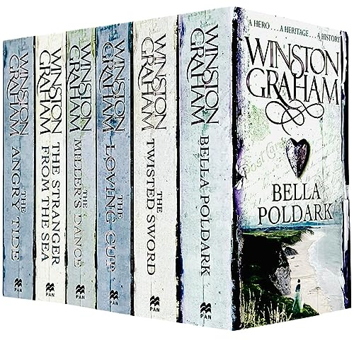 Poldark by Winston Graham Series Books 7 - 12 Gift Box Set Collection Set (Angry Tide, Stranger From The Sea, Miller's Dance, Loving Cup, Twisted Sword & Bella Poldark)