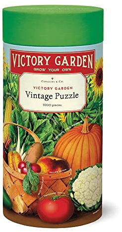 Cavallini Vintage Puzzle Victory Garden, Gemüsegarten,1000 Teile