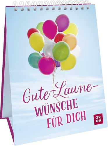 Gute-Laune-Wünsche für dich: Deko-Aufsteller im Hochformat mit farbenfrohen Fotos, fröhlichen Zitaten und guten Wünschen | als Geschenk und Tischdeko