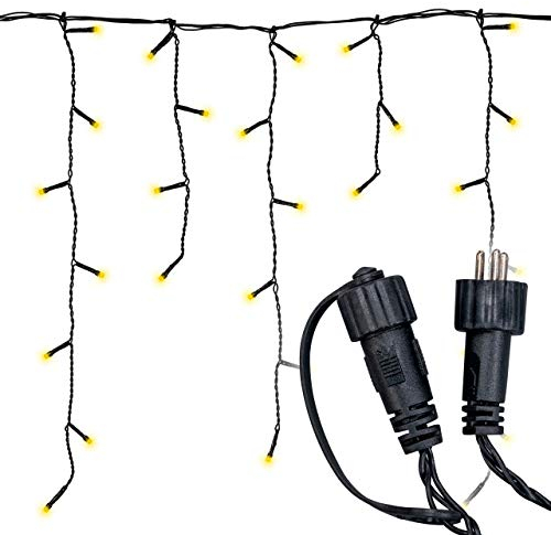Nipach GmbH diLED 80-er LED Lichterregen warm-weiß für erweiterbares Profi-Beleuchtungs-System Innen und Außen wasserdicht OHNE Netzteil