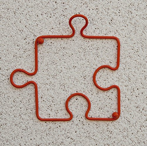 DanDiBo Designer Kleiderhaken Puzzle 20 cm Garderobe Wandhaken Haken aus Metall (Orang