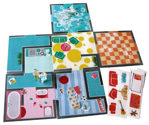 Spieltz Puppenhaus klein Reise Puppenhaus, EIN Puppenhaus zum Mitnehmen. Für Urlaub, Reisen, Strand und Cafe. Robust und abwaschbar.