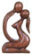 Simandra Holz Figur Skulptur Abstrakt Holzfigur Statue Afrika Asia Handarbeit Deko Zusammen Größe 10 cm