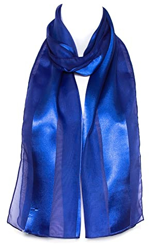 Hat To Socks Plain Chiffon Satin Scarf for Women | Premium Korean chiffon satin, lightweight sheer wrap, soft elegant shawl, all-season, ladies gift
