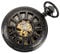 SIBOSUN Mechanische Taschenuhr für Herren Taschenuhr mit Kette Steampunk Skelett Antik Herren Damen Taschenuhren, 2 Gold, Mechanisch