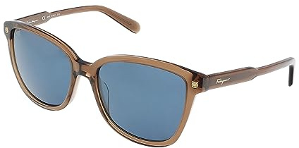 Salvatore Ferragamo Square Sunglasses SF815S 210 Transparent Brown 56mm 815