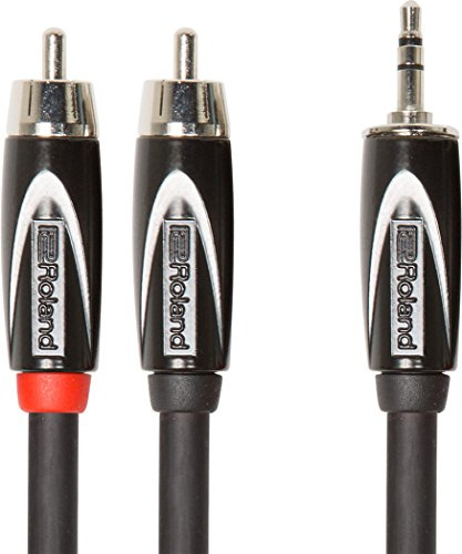 Roland Interconnect Cable 3.5mm TRS to Dual RCA - 3m - 5 Foot (RCC-5-352RV2)