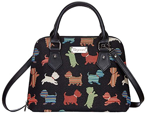 Signare Tapisserie Handtaschen Umhängetasche und Crossbody Taschen für Frauen mit Tiermotiv (Verspielter Welpe, Conv-Puppy)